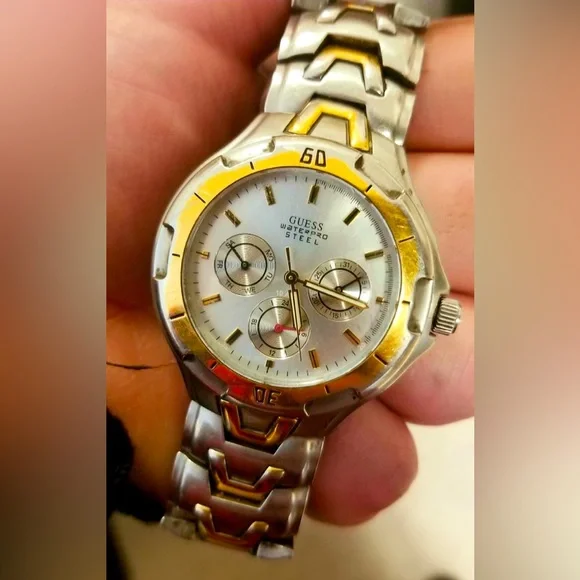 Vintage Guess steel watch waterproof